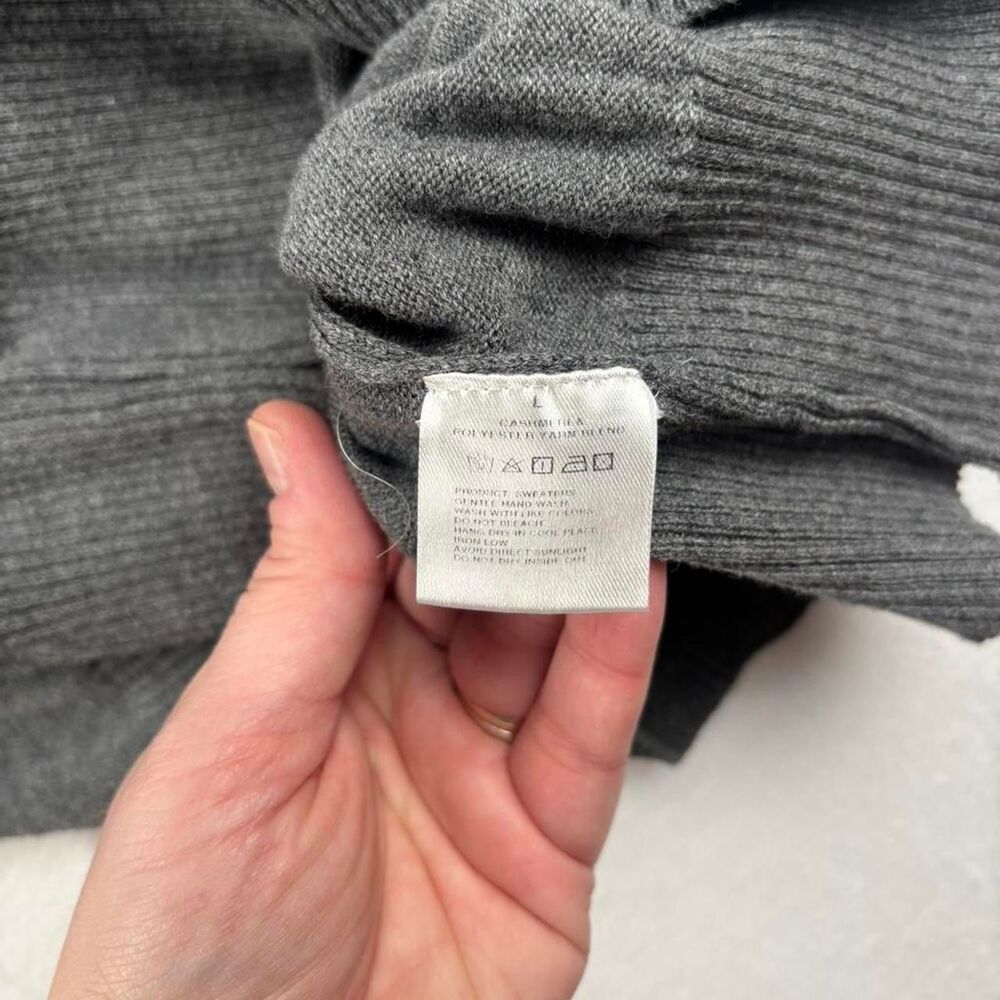 DAIMIDY Gray Short Sleeve Sweater Women’s Size L Lightweight Knit Top - Picture 3 of 6